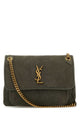 Saint Laurent Dark Grey Suede Medium Niki Shoulder Bag