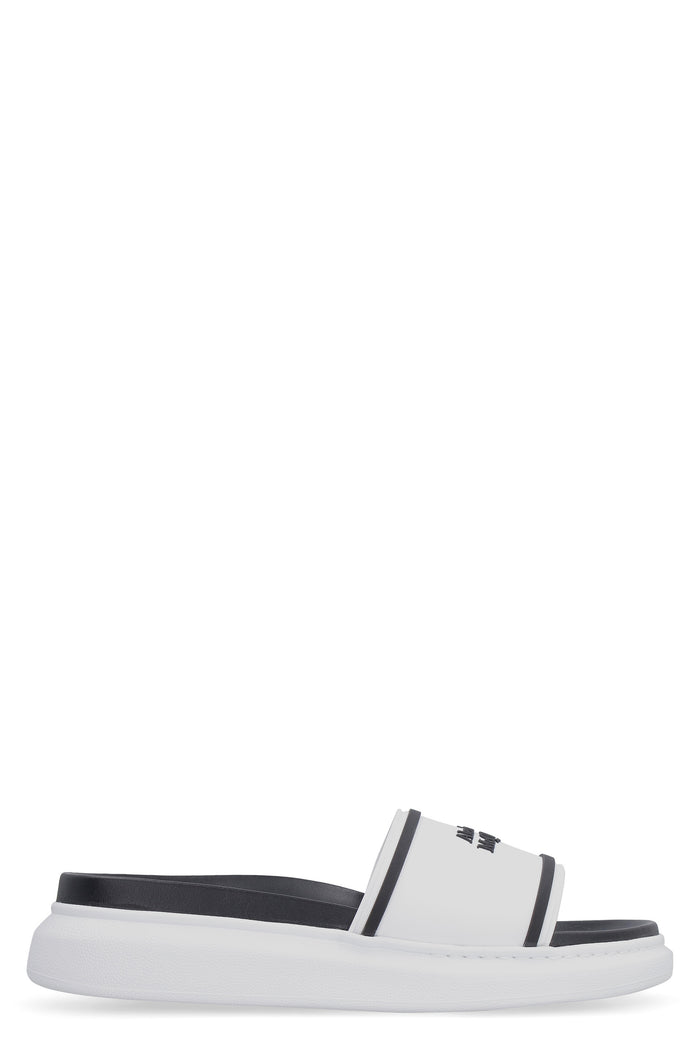 Alexander Mcqueen Logo Detail Rubber Slides