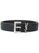 Saint Laurent Grained Calf Leather Belt