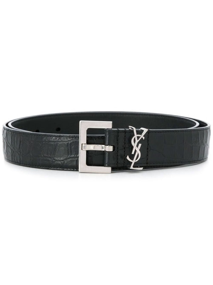 Saint Laurent Ysl Cintura Cocco Print Seta
