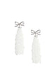 Self-Portrait Bow Beaded Waterfall Earrings