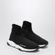 Balenciaga Black Mesh And White Speed Sneakers