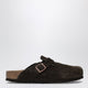 Birkenstock Brown Suede Boston Clogs By