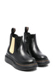 Alexander Mcqueen Ankle Boot With Contrasting Elastic On The Side