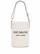 Saint Laurent Two-Tone Canvas And Leather Medium Rive Gauche Bucket Bag