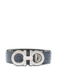 Ferragamo Navy Black Leather Belt