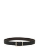 Ferragamo Square Buckle Reversible And Adjustable Grained Leather Belt