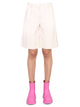 Msgm Faux Leather Bermuda Shorts