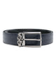 Ferragamo Double Gancini Logo-Debossed Leather Belt