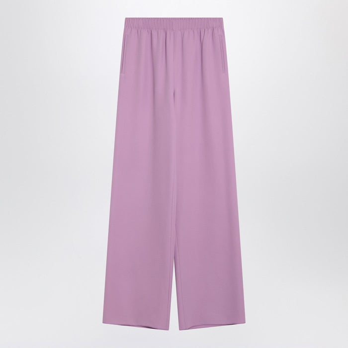 Valentino Garavani Wide Lilac Pink Silk Pants