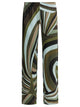 Emilio Pucci Iride Green Viscosa Elastan Casual Pants