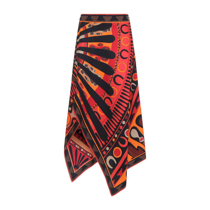 Emilio Pucci Printed Silk Skirt
