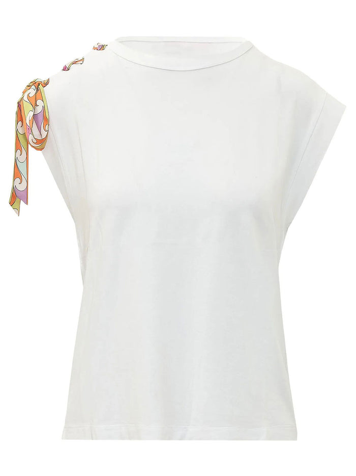 Emilio Pucci Foulard-Detail Viscose T-Shirt
