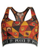 Emilio Pucci Occhi Orange Polyamide Elastane Top Bra