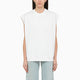 Stella Mccartney White Cotton Over Vest With Logo