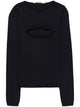Stella Mccartney Black Viscose Polyester Knit Top