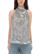 Stella Mccartney Silver Metalized Polyester Silk