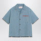 Valentino Denim Shirt With Floral Trims
