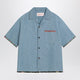 Valentino Denim Shirt With Floral Trims