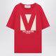 Valentino Red T-Shirt With Chez Valentino Print
