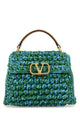 Valentino Garavani Two-Tone Raffia Vsling Handbag
