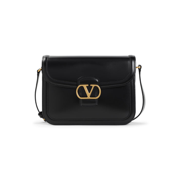 Valentino Garavani Black Leather 9To5 Shoulder Bag
