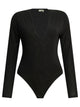 Zimmermann Black Viscose Elastane Long-Sleeved Bodysuit