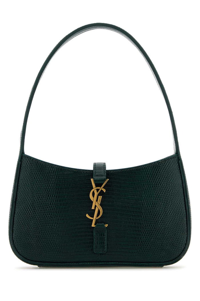 Saint Laurent Bottle Green Leather Mini Le 5 Ã 7 Handbag