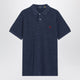 Polo Ralph Lauren Navy Mélange Cotton Custom Slim-Fit Polo Shirt