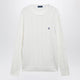 Polo Ralph Lauren White Cable-Knit Cotton Sweater
