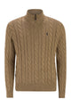 Polo Ralph Lauren Cotton Cable Knit Jumper With Zip Fastening