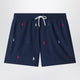Polo Ralph Lauren Traveler Navy Blue Swim Shorts With Embroidered Logos