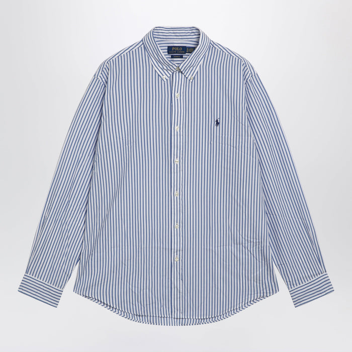 Polo Ralph Lauren White/Blue Striped Customfit Shirt