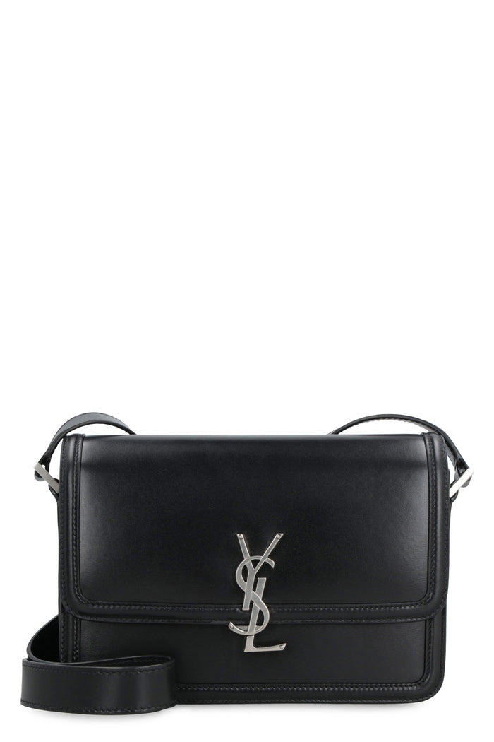 Saint Laurent Black Leather Solferino Shoulder Bag