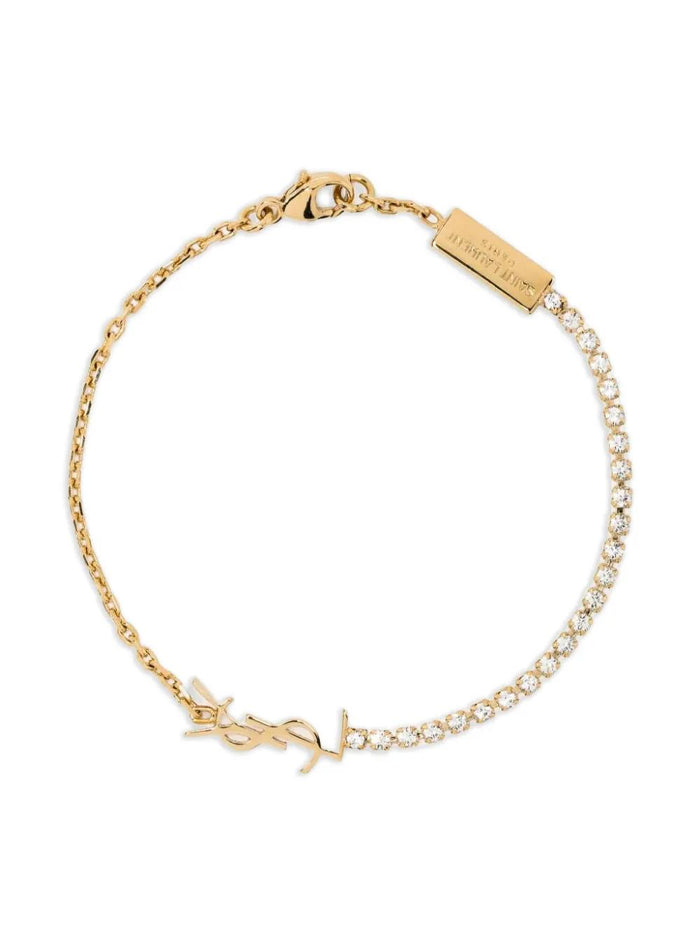 Saint Laurent Cassandre Charm Bracelet In Goldtone Metal