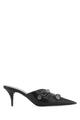 Balenciaga Black Leather Cagole Mules
