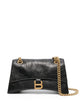 Balenciaga Black Leather Crush S Shoulder Bag