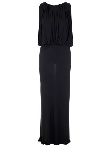 Saint Laurent Black Jersey Long Dress