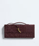 Bottega Veneta Intrecciato Suede Top Handle Pouch