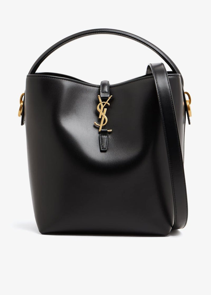 Saint Laurent Black Leather Le 37 Bucket Bag