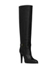 Saint Laurent Black Leather Diane Boots