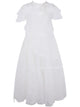 Simone Rocha "Sheer Bow Sash Split Hoop" Flounce Dress