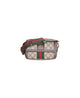 Gucci Gg Supreme Ad Leather Mini Ophidia Crossbody Bag