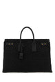 Saint Laurent Black Raffia Medium Sac De Jour Shopping Bag