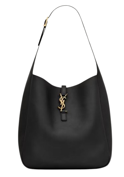 Saint Laurent Black Leather Large Le 5 Ã 7 Shoulder Bag