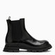 Alexander Mcqueen Black Leather Ankle Boots