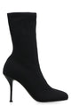 Alexander Mcqueen Black Stretch Nylon Ankle Boots