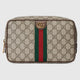 Gucci Savoy Nude Canvas Leather Toiletry Case