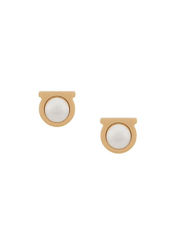 Ferragamo Gancini Pearl Earrings