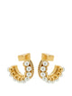 Ferragamo Gold Cream Crystal Brass Jewelry